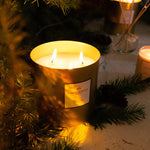 Large Golden Perfumed Candle 3 wicks - Venus 1KG