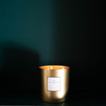 Large Golden Perfumed Candle 3 wicks - Cassiopee 1KG