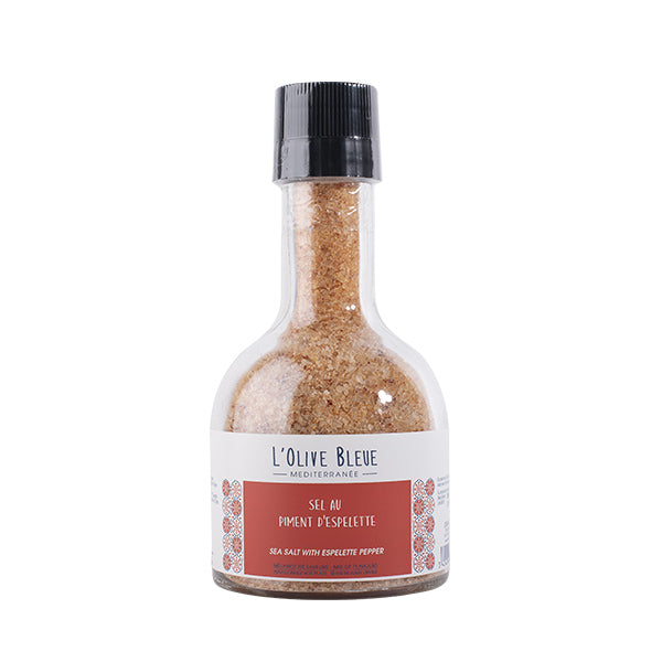 Sea Salt with Espelette Chili Pepper in Mill with Crushing Cap 300g