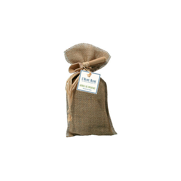 Jute Stretched Bag of Sea Salt with Provence Herbs with Shovel 250g