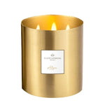 Large Golden Perfumed Candle 3 wicks - Alya 1KG