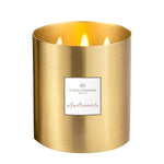 Large Golden Perfumed Candle 3 wicks - Andromede 1KG