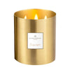 Large Golden Perfumed Candle 3 wicks - Cassiopee 1KG