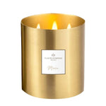 Large Golden Perfumed Candle 3 wicks - Maia 1KG